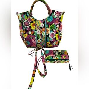 Vera Bradley Crossbody Tote and Wallet